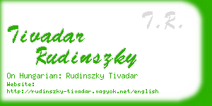 tivadar rudinszky business card